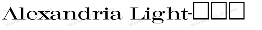 Alexandria Light字体转换